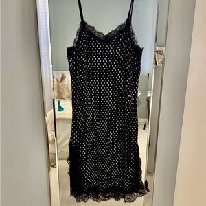 Free People Black and White Polka Dot Dress